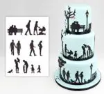 BakeGuru Cake Decor Family Silhouette Set Plastic Fondant Cookie Cutters | BSI 431