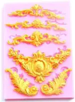 BakeGuru® Vintage Curlicues Scroll Lace Fondant Silicone Mold