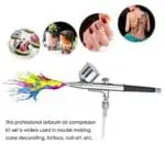 Safety 0.3mm Gravity Feed Dual Action Airbrush Paint Spray Kit Tool Cake Decorating | NLS1067