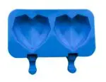 519xDmPoHPSBSI 527 (1)2 Cavities Heart Shape Silicone Popsicle Molds, BPA Free Homemade Ice Cream Bar Mold Ice Pop Molds | BSI 527