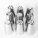Stainless Steel Russian Piping Icing Nozzles for Decorating Frosting Cupcake Pastries Desserts Tarts Pie Set of 9 Assorted