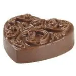 BSI 248 9Valentine's Day Special 12 Cavity Small Heart Shape with Gothic Design Silicone Candy Mould | BSI 248