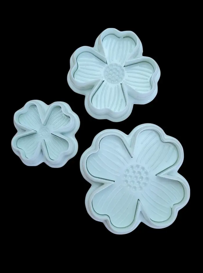 Cake Decor Set of 3Pcs Four Petals Flower Shape Plunger Cutter Fondant Tools Set | BSI 296