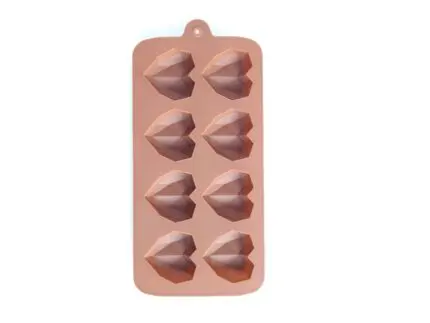 BSI 524 2Food Grade Silicone Heart Shape 8 Cavity Reusable Chocolate Mould | Fondant Chocolate Resin Clay Candle Mould | BSI 524
