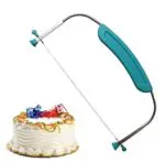 Cake Slicer | Bread Cutter, Pizza Dough Leveler and Cake Decor | Stainless Steel Wires and Handle for Professional Baking Tools in Random Color | BSI 54