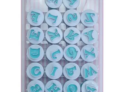 Cake Decor 26 Pieces Easy Mini Uppercase Alphabet Fondant Letter Plunger Cutter Set | BSI 651