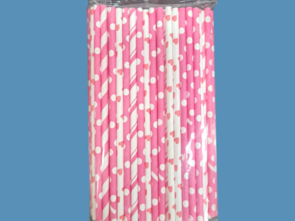 Paper Straws Pink | BSI 1011