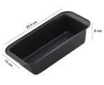 BakeGuru® 1 Piece Heavy Duty Carbon Steel Rectangular Small Bread Loaf Mold Pan (25.5cm-13cm-6cm) | BSI 26