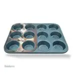 12cup cakes Carbon Non-Stick Cake Molds/Tins/Pans/Trays for both Oven and Cooker | BSI 38