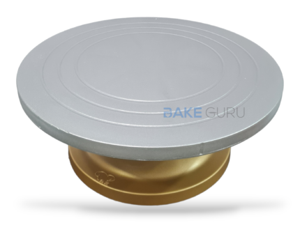 BakeGuru® Steel Aluminium Turntable for Cake, 25cm Aluminium cake stand, Steel Turntable for Cake Decoration | BSI 53