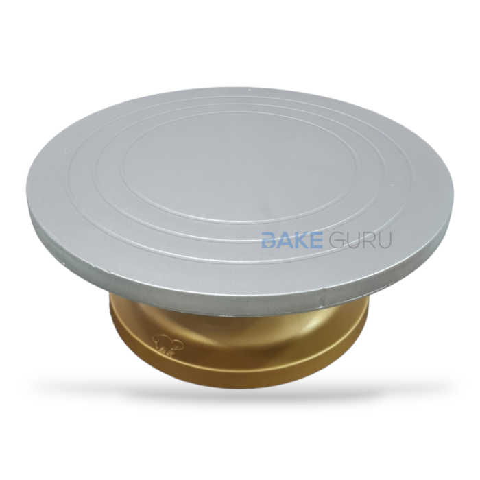 BakeGuru® Steel Aluminium Turntable for Cake, 25cm Aluminium cake stand, Steel Turntable for Cake Decoration | BSI 53