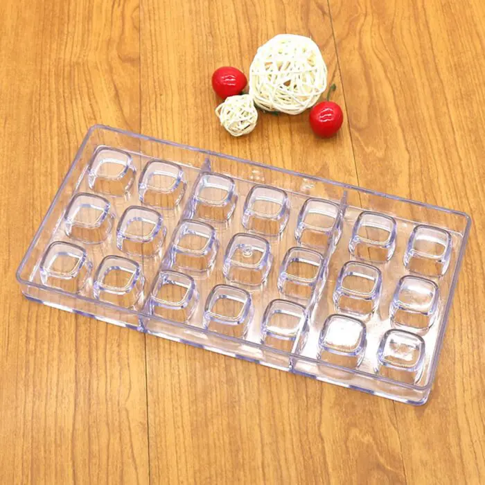 24 Cavity Plastic Chocolate Cube shape Mould Polycarbonate Chocolate Mould Baking Pastry Cake Decoration Bakery Tools | BSI 269