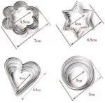 Cookie Cutter, Heart Shape, Star Shape, Flower & Round Shape Cookie Cutter | Steel Cookie Cutter | BSI 84