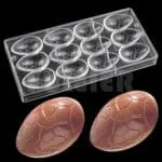 12 Cavity Plastic Chocolate Mould Easter egg shape Polycarbonate Chocolate Mould Baking Pastry Cake Decoration Bakery Tools | BSI 265