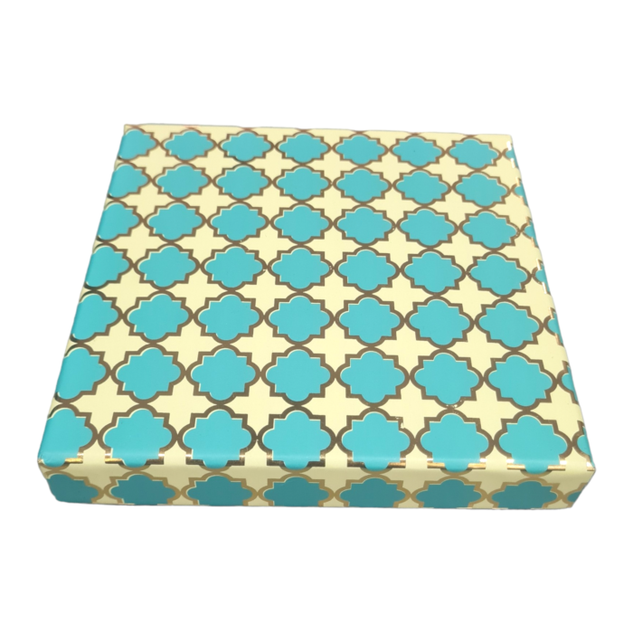 9 Cavity 3*3 |Turquoise Happiness Rigid Boxes , Chocolates Packaging Boxes, Surprise Gift Box, Cookies Storage, Birthday Gift Hamper | Leela 3532