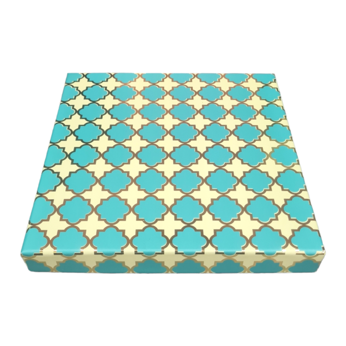 16 Cavity 4*4 |Turquoise Happiness Rigid Boxes , Chocolates Packaging Boxes, Surprise Gift Box, Cookies Storage, Birthday Gift Hamper | Leela 3534
