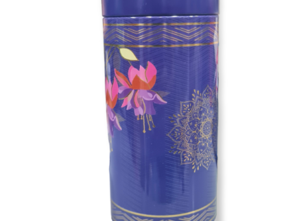 Airtight Tin Jars | Tin container | Dryfruit Box | chocolate box | Spice Box | Elegant Navy Blue [Pack of 6] | Leela 4053