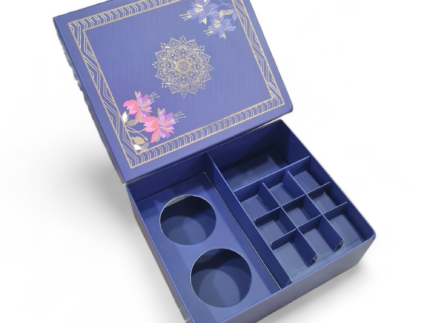 Rigid Hamper Boxes | Jar Boxes | Chocolates Packaging Boxes, Surprise Gift Box, Birthday Gift Hamper| Elegant Navy Blue | Leela 3521