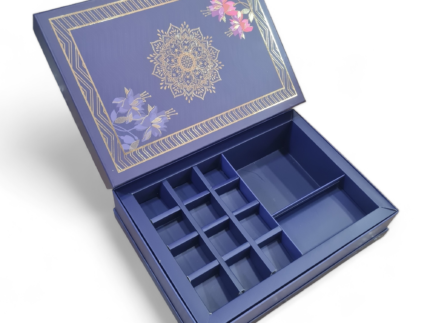 Rigid Hamper Boxes | Chocolates Packaging Boxes, Surprise Gift Box, Birthday Gift Hamper | Elegant Navy Blue | Leela 3522
