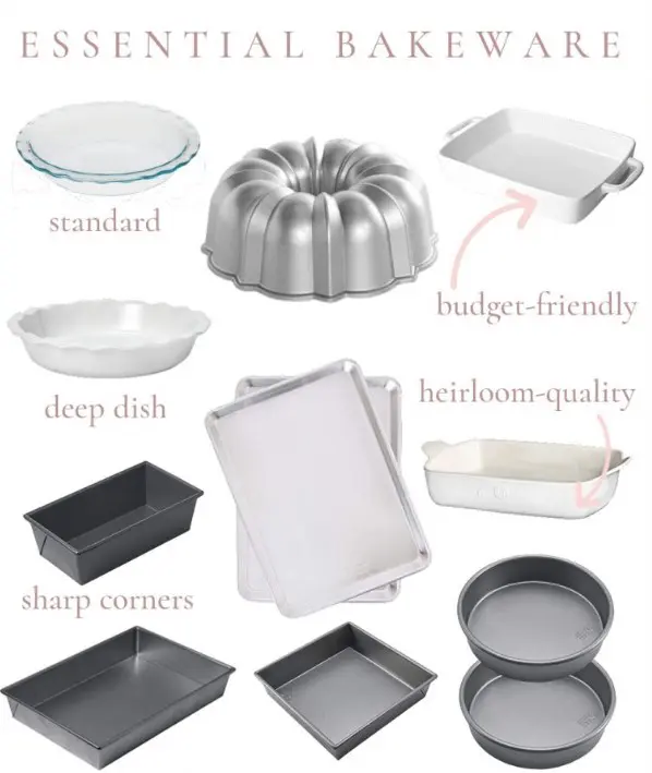 Essential Bakeware and types of it