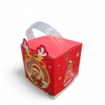 Christmas Handheld Gift Box Small ,Chocolate Candy ,Biscuit Packaging Box,Christmas New Year Party Gift Box ,Decoration | Leela 2702 (Pack of 10) | Red Colour