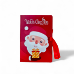 Book Shape Merry Christmas Candy Bag, Xmas, Santa Claus Gift Box For Party Decoration | Leela 2703 (Pack of 10) | Red Colour