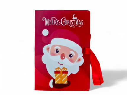Book Shape Merry Christmas Candy Bag, Xmas, Santa Claus Gift Box For Party Decoration | Leela 2703 (Pack of 10) | Red Colour