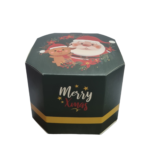 Portable Merry Christmas Candy Box, Creative Octagonal, Apple Chocolate Gift Wrapping Box, Home Decoration | Leela 2705 (Pack of 10) | Green Colour