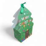 Merry Christmas Cartoon Candy Box Bag, Christmas Tree Santa Claus Gift Box ,Paper Box Gift Bag Container Supplies | Leela 2707 (Pack of 10) | Christmas Tree