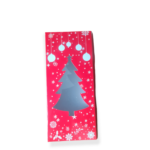 Christmas Theme Plum Cake Box, XMAS Tree Cutout Window, Plum Carriers | Leela 8210 (Pack of 10) | Red Colour