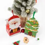 Merry Christmas Cartoon Candy Box Bag, Christmas Tree Santa Claus Gift Box ,Paper Box Gift Bag Container Supplies | Leela 2707 (Pack of 10) | Santa Claus