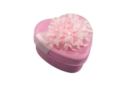 Heart Shaped Tin Box for for Multipurpose Use, Useful for Storing Small Stuff Like Small Jewellery, Medicine, Pills, Pen Drives, Candies, Keys, Earphones, Coins etc. Storage Box. | Leela 4001 | Pack of 12 | Pink colour