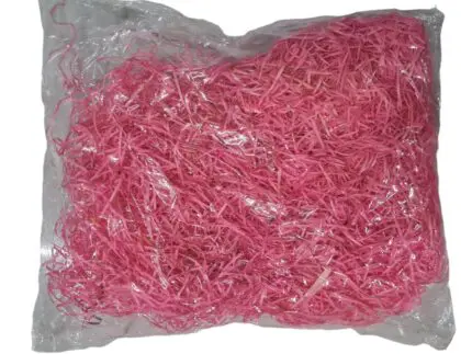 Shredded Crinkle Paper Raffia Candy Boxes Wedding Marriage Home Decoration Party Gift Packaging Filling Material-Pink | 60 gms