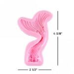 BakeGuru® Silicone 1 Cavity Mermaid Tail Shape Pink Fondant Marzipan Mould