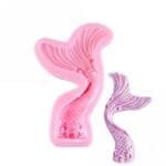 BakeGuru® Silicone 1 Cavity Mermaid Tail Shape Pink Fondant Marzipan Mould