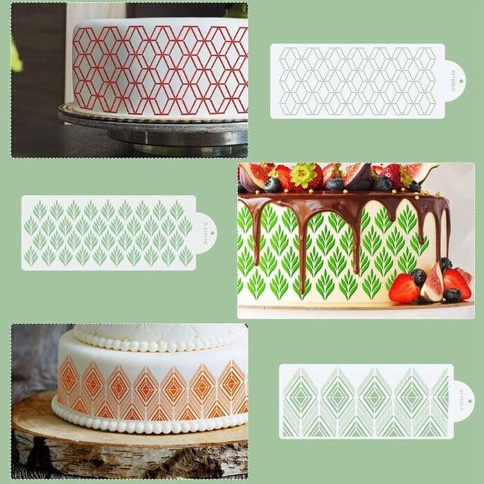 BakeGuru® Checkerd Pattern Stencil Royal Icing and Lustre Dust Stencil