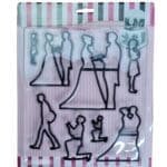 BakeGuru Cake Decor Wedding Bride Groom Set Plastic Fondant Cookie Cutters | BSI 428