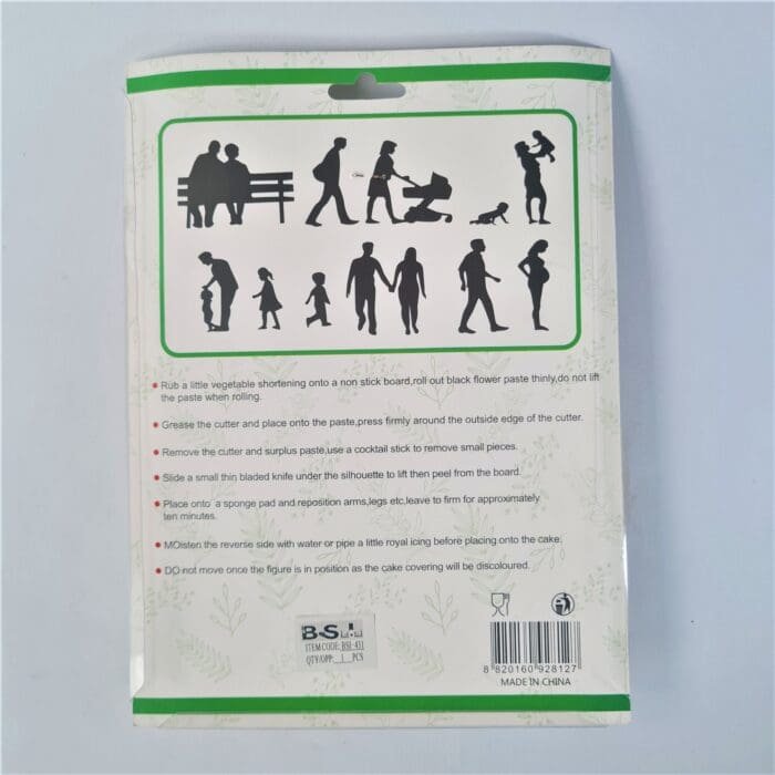 BakeGuru Cake Decor Family Silhouette Set Plastic Fondant Cookie Cutters | BSI 431