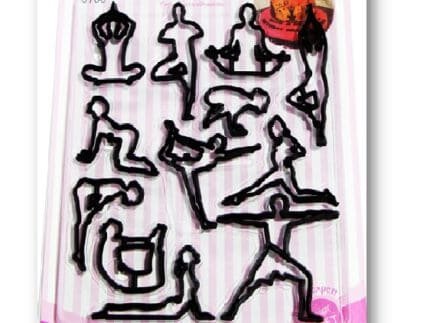 BakeGuru Cake Decor Yoga Figures Silhouette shaped Plastic Fondant Cookie Cutters | BSI 433