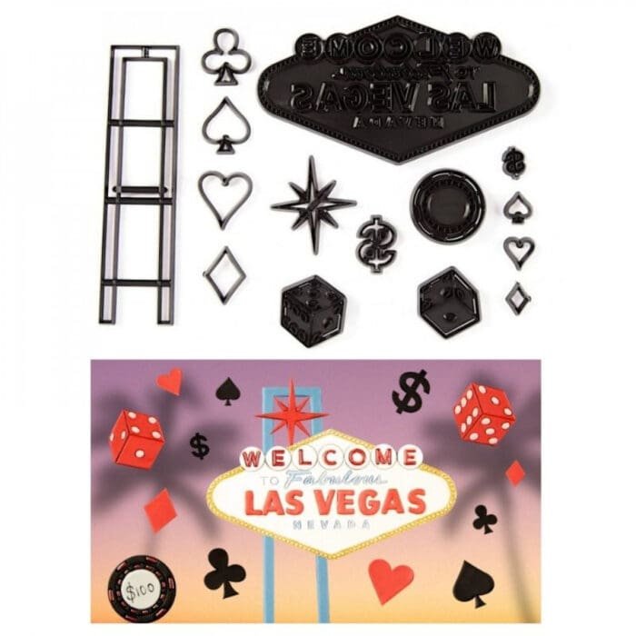 BakeGuru Cake Decor Las Vegas Set Plastic Fondant Cookie Cutters | BSI 440