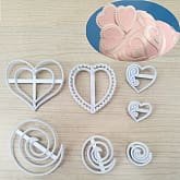BakeGuru Cake Decor Heart Shape Plastic Fondant Cookie Cutters | BSI 447