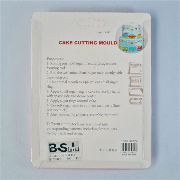 BakeGuru Cake Cutting Mold Set Plastic Fondant Cookie Cutters | BSI 457