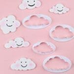 BakeGuru Cake Decor 5Pcs Cloud Shape Plastic Fondant Cookie Cutters | BSI 466