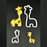 BakeGuru Cake Decor 2Pcs Giraffe Shape Plastic Fondant Cookie Cutters | BSI 468