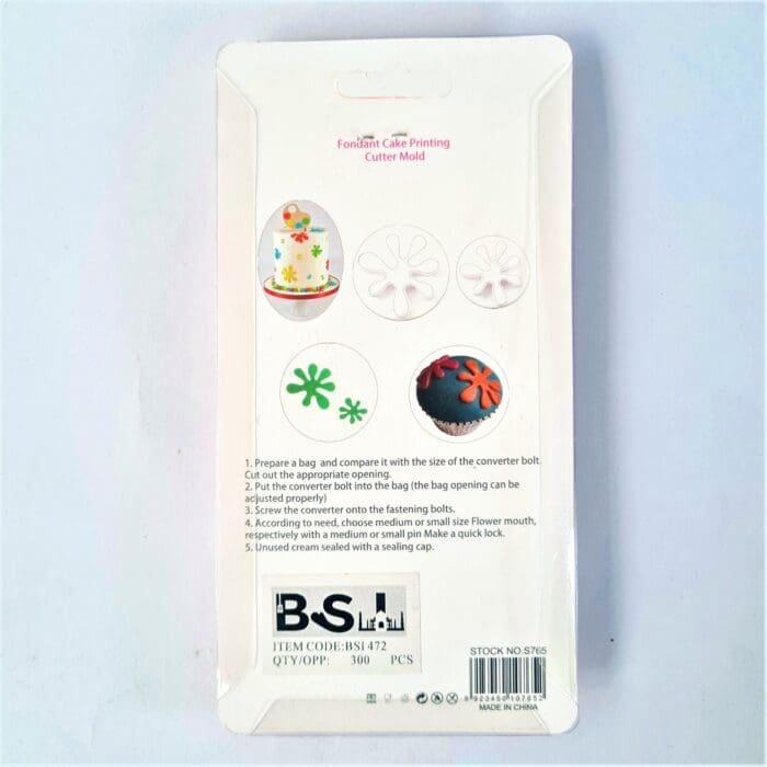 BakeGuru Cake Decor 2Pcs Cake Printing Shape Plastic Fondant Cookie Cutters | BSI 472