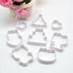 BakeGuru Cake Decor 8Pcs Kitty Multi design Plastic Fondant Cookie Cutters | BSI 484