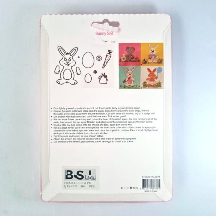 BakeGuru Cake Decor Bunny Set Plastic Fondant Cookie Cutters | BSI 497