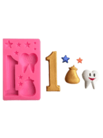 BakeGuru® Cartoon Digital Stars Tooth Letter Silicone Mold