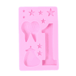 BakeGuru® Cartoon Digital Stars Tooth Letter Silicone Mold