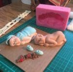 BakeGuru® 3D Large Sleeping Baby Silicone Fondant Mold